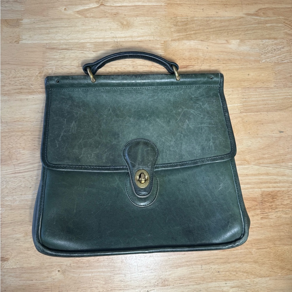 Coach Vintage 80’s Green Leather Bag